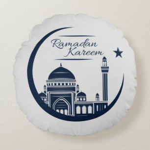 Rmadan Kareem Fleece Blanket Round Cushion