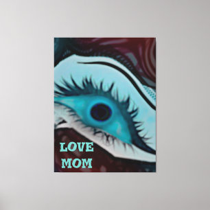 rmdesignflo55 elegant  green eye love mum design   canvas print