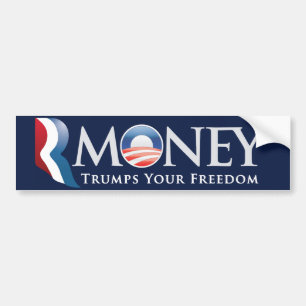 RMoney Romney Obama Bumper Sticker