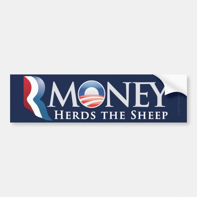 RMoney Romney Obama Bumper Sticker (Front)