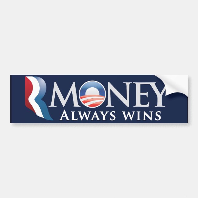 RMoney Romney Obama Bumper Sticker (Front)