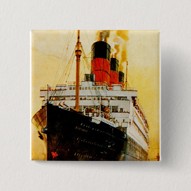 RMS Berengaria 15 Cm Square Badge (Front)