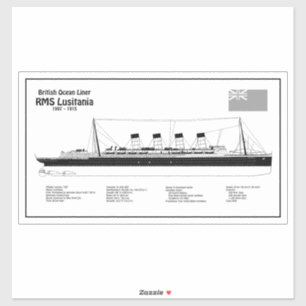 RMS Lusitania - Ship Blueprint Plans BD