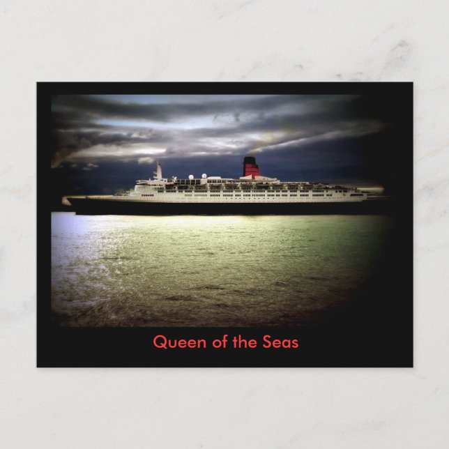 RMS Queen Elizabeth 2 Postcard (Front)