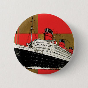 RMS Queen Mary 6 Cm Round Badge