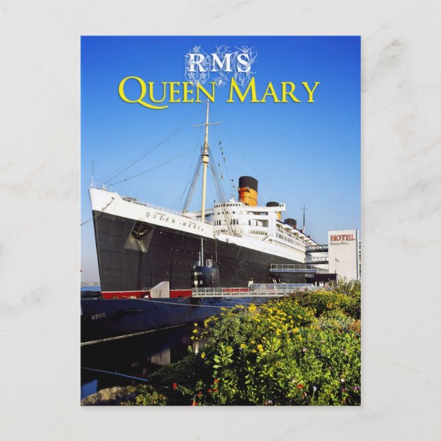 RMS Queen Mary Postcard (Front)