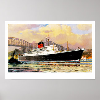 RMS Saxonia Poster