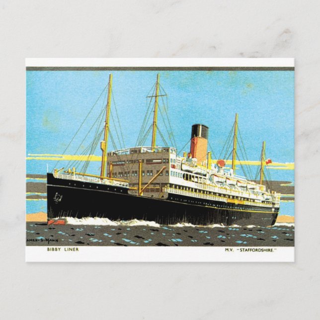 RMS Staffordshire Postcard (Front)