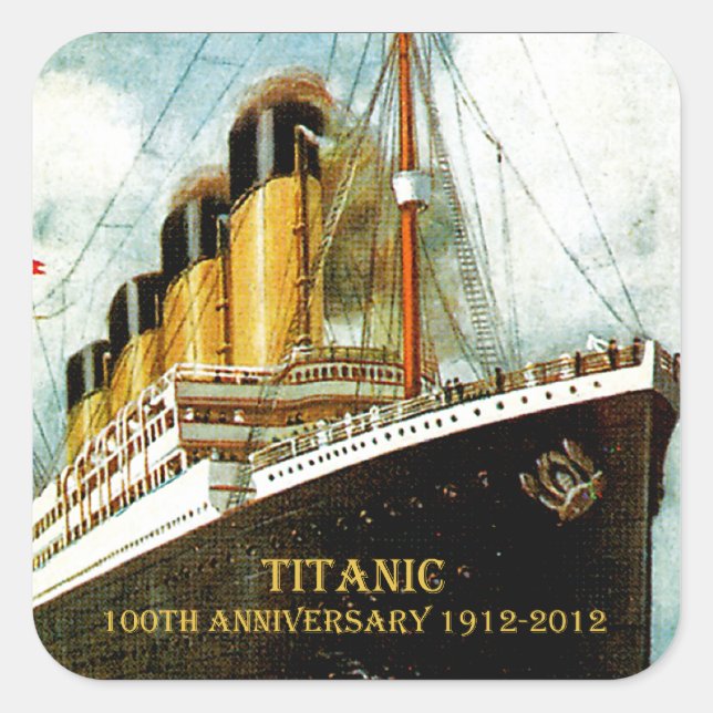 RMS Titanic 100th Anniversary Square Sticker (Front)