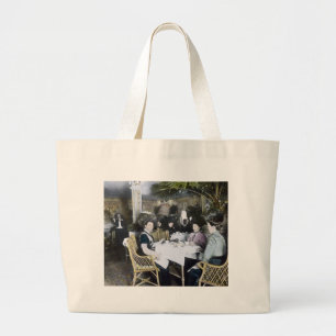 RMS Titanic 1st Class Passengers Enjoy Luxury Large Tote Bag