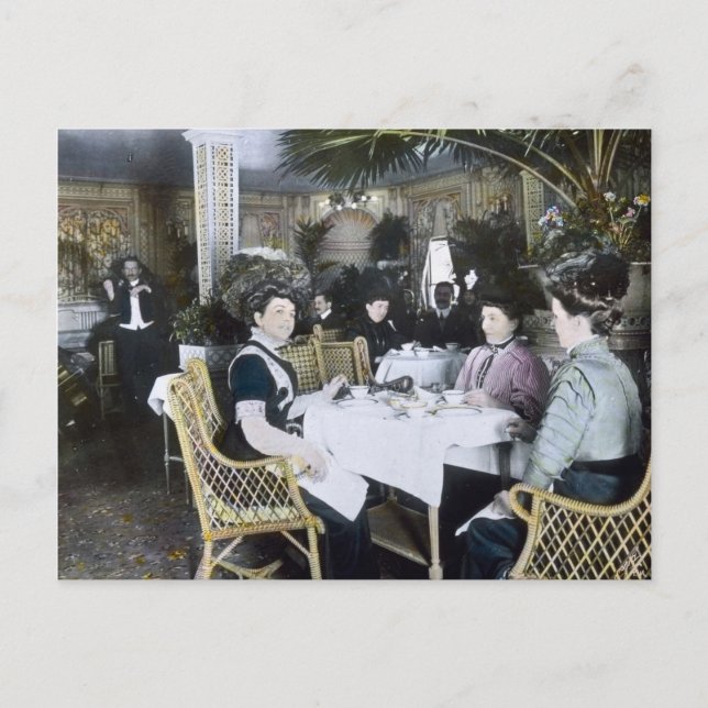 RMS Titanic 1st Class Passengers Enjoy Luxury Postcard (Front)