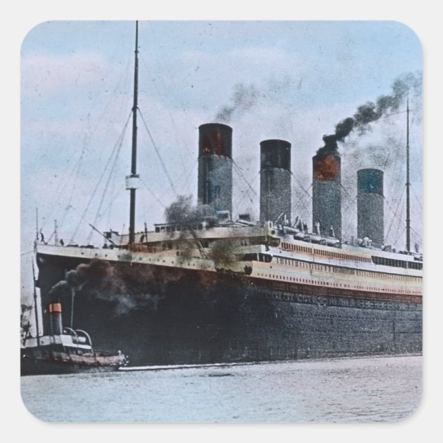 RMS Titanic Belfast Ireland Vintage Square Sticker (Front)
