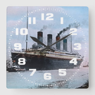 RMS Titanic Belfast Ireland Vintage Square Wall Clock