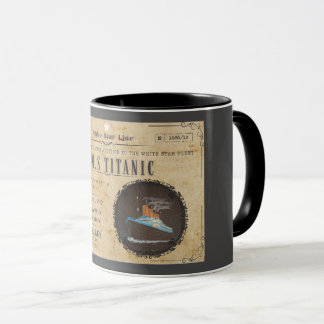 RMS TITANIC BOARDING ADVERSTING MUG
