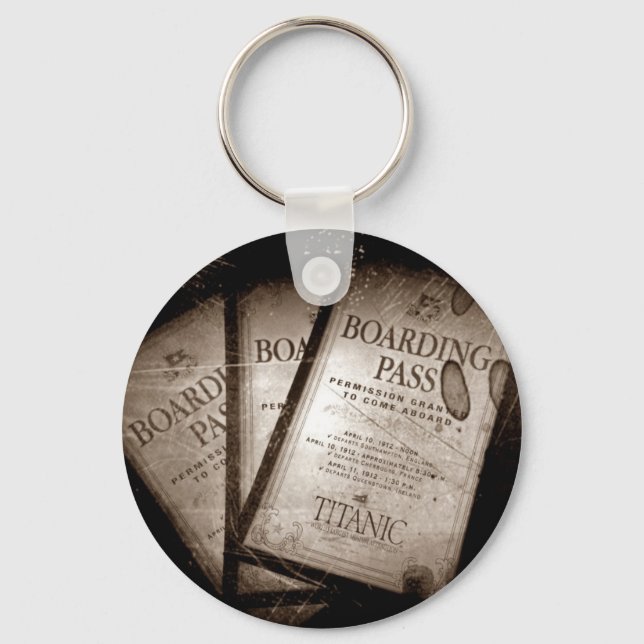 RMS Titanic Boarding Passes Key Ring (Front)