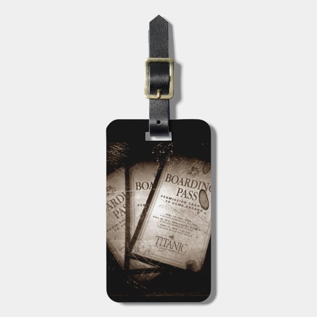 RMS Titanic Boarding Passes Luggage Tag (Front Vertical)