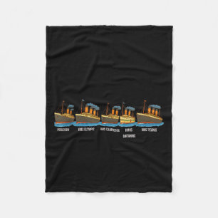 Rms Titanic Britannic Poseidon Carpathia Famous Sh Fleece Blanket