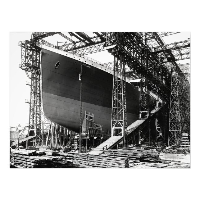 RMS TITANIC Built in Drydock - Belfast 1911 Photo Print (Front)
