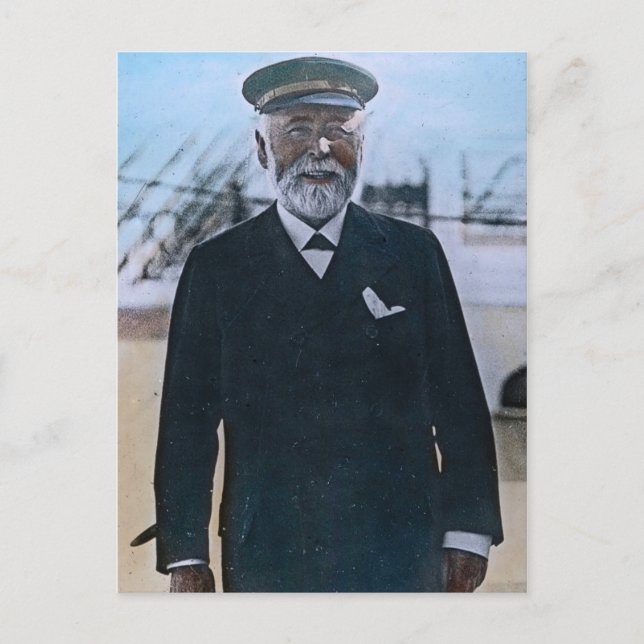 RMS Titanic Captain Edward Smith Vintage Postcard (Front)