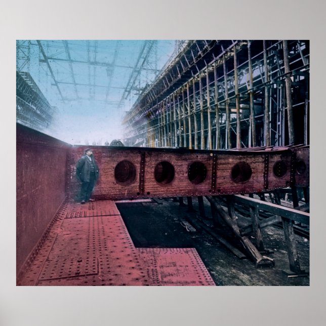 RMS Titanic Construction in Belfast Ireland Poster (Front)