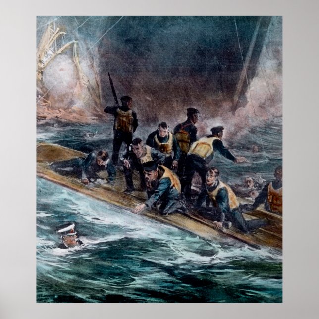 RMS Titanic Crew Members Saved Vintage Poster (Front)