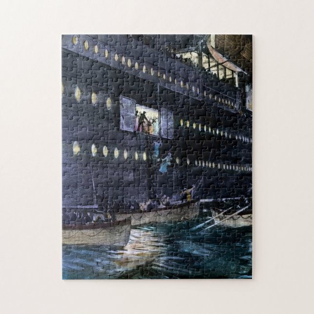 RMS Titanic Escape to the Lifeboats Quickly! Jigsaw Puzzle (Vertical)