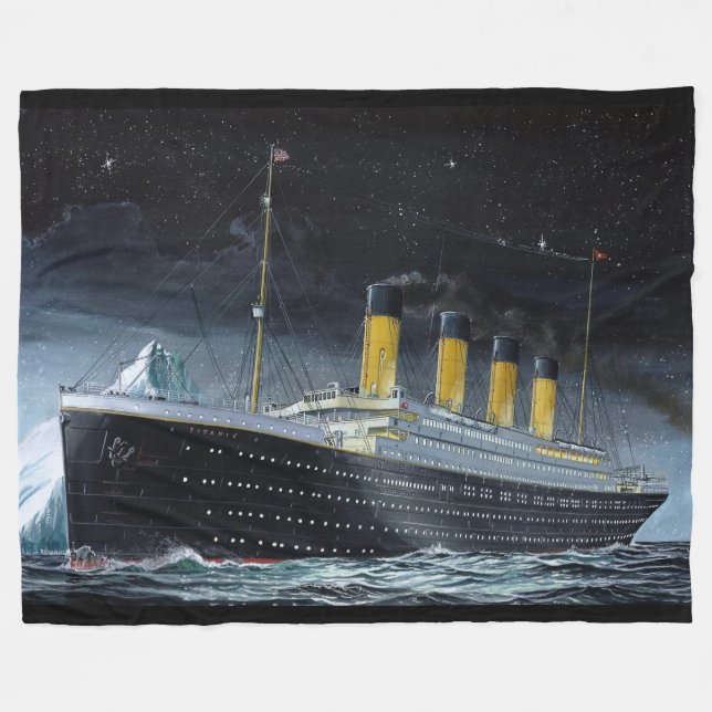 RMS Titanic Fleece Blanket (Front (Horizontal))