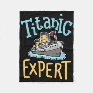 Rms Titanic Funny Expert Retro Cruise Ship Men Boy Fleece Blanket