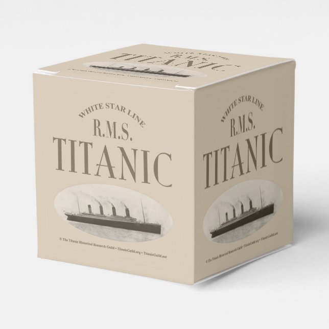 RMS Titanic Ghost Ship Sepia Classic 2x2 Favour Bo Box (Front Side)