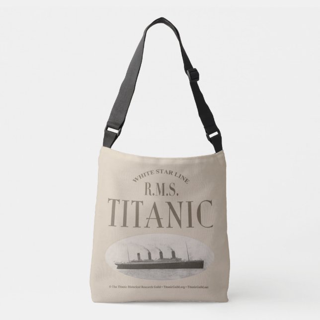 RMS Titanic Ghost Ship Sepia Crossbody Bag (Front)