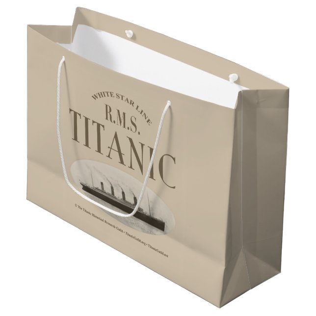 RMS Titanic Ghost Ship Sepia Gift Bag Large (Front Angled)