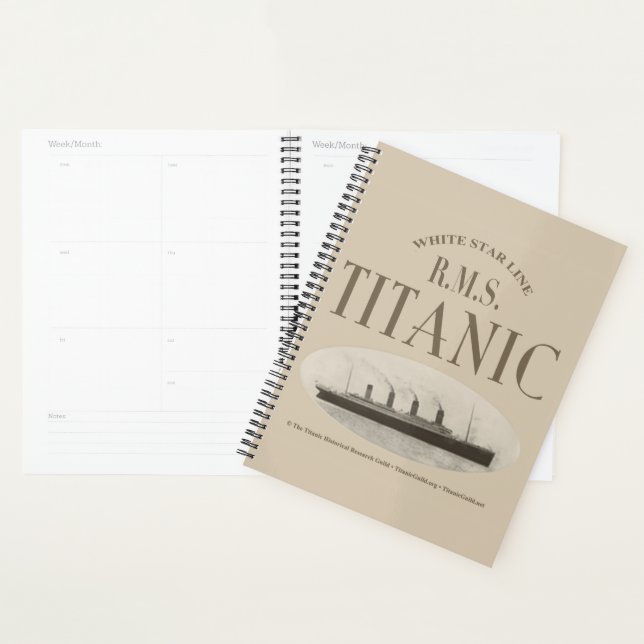 RMS Titanic Ghost Ship Sepia Planner (Display)