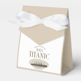 RMS Titanic Ghost Ship Sepia White Tent Favour Box
