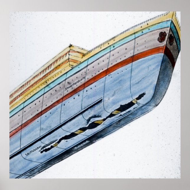 RMS Titanic Iceberg Damages Poster (Front)