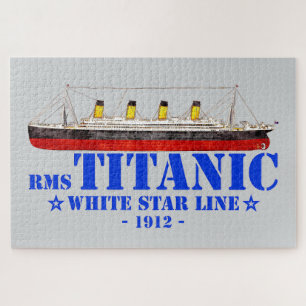 RMS Titanic Illustration - White Star Line 1912 Jigsaw Puzzle