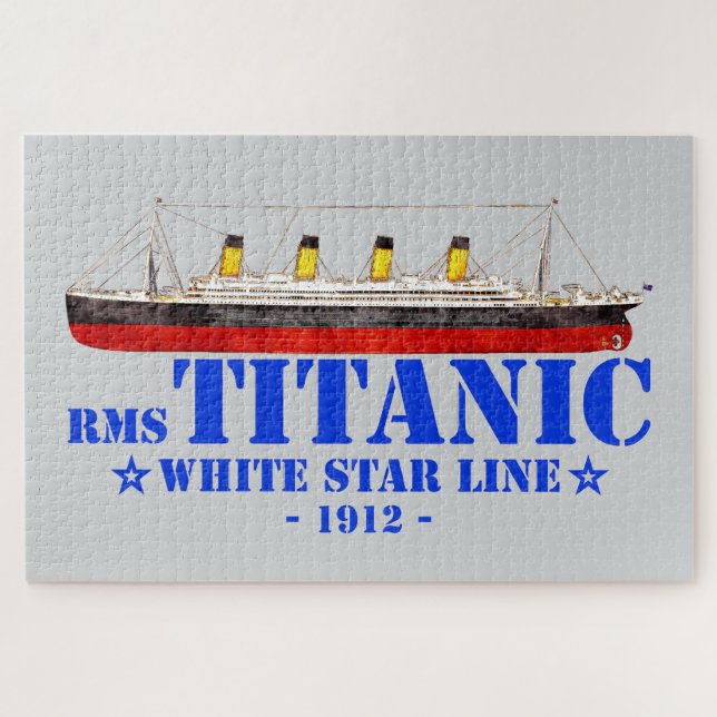 RMS Titanic Illustration - White Star Line 1912 Jigsaw Puzzle (Horizontal)