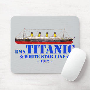 RMS Titanic Illustration - White Star Line 1912 Mouse Mat