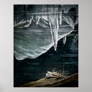 RMS Titanic Lies at the Bottom of the Atlantic Poster