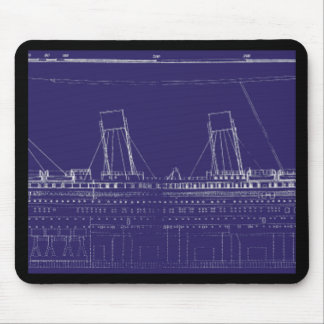 RMS Titanic Original Blueprint, Enhanced for Mouse Mat