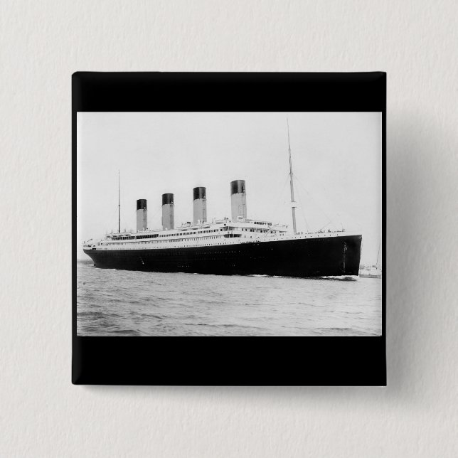 RMS Titanic Passenger Liner 15 Cm Square Badge (Front)