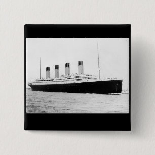 RMS Titanic Passenger Liner 15 Cm Square Badge