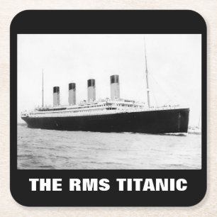 RMS Titanic Passenger Liner Square Paper Coaster