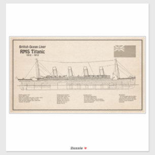 RMS Titanic Ship Blueprint Plans SD