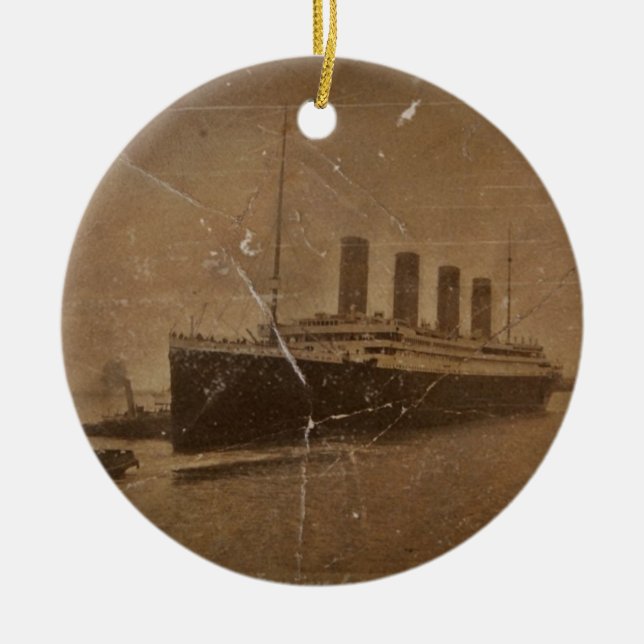 RMS Titanic Southampton Ceramic Tree Decoration (Front)