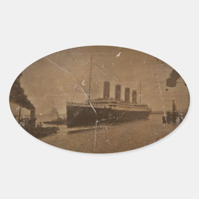 RMS Titanic Southampton Oval Sticker (Front)
