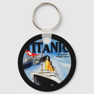 RMS Titanic Travel Ad Key Ring