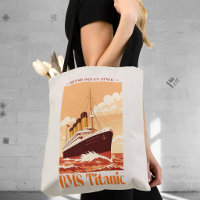 RMS Titanic Vintage Poster. Retro Ocean Liner Art