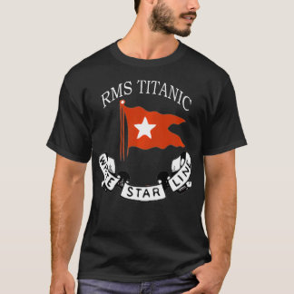RMS Titanic White Star Line Logo Ship Atlantic Oce T-Shirt