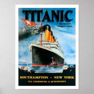 RMS Titanic- World's Largest Liner Centenary Poster