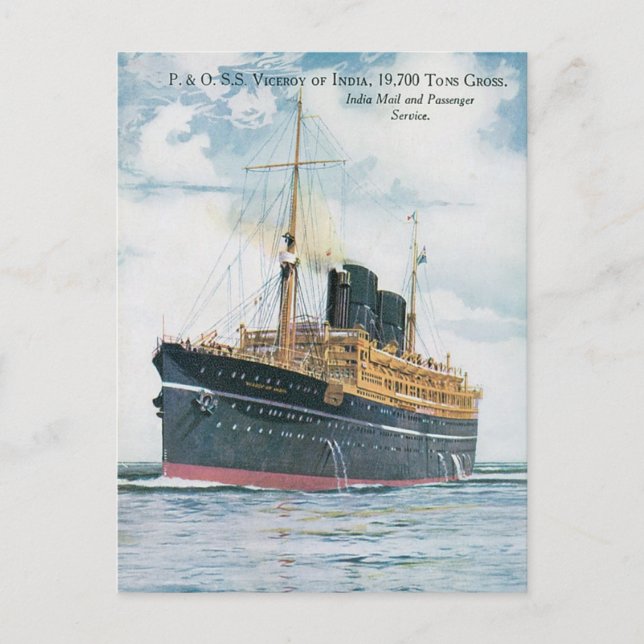 RMS Viceroy of India Postcard (Front)